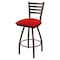 Holland Bar Stool Co 30" Swivel Bar Stool, Brnz Finish, Canter Red Seat X410 - alternate 1